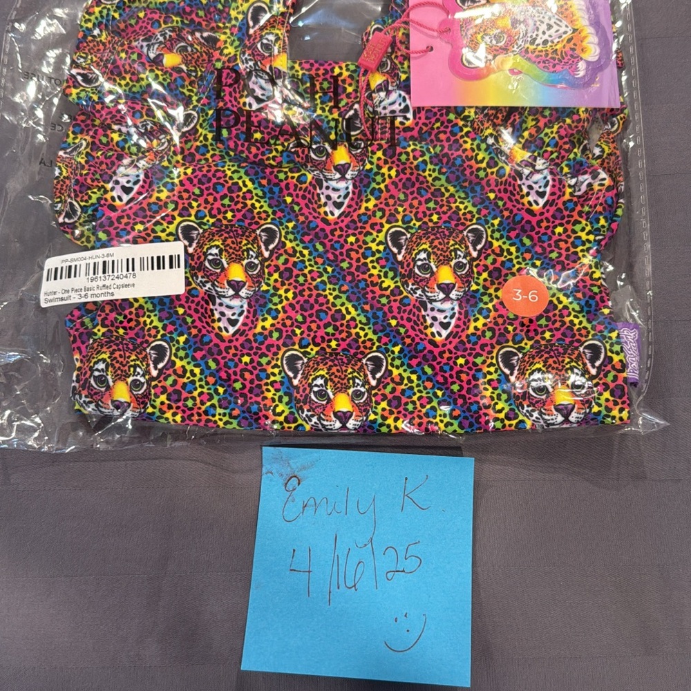 Posh Peanut x Lisa Frank 3-6M One Piece swimsuit